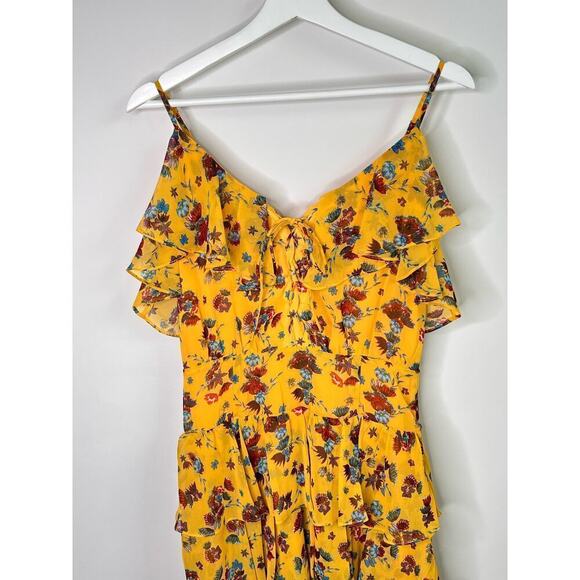NWT Rebecca Minkoff Marla Tiered Ruffle Floral Print Mini Dress Women's Sz Small - Picture 4 of 12
